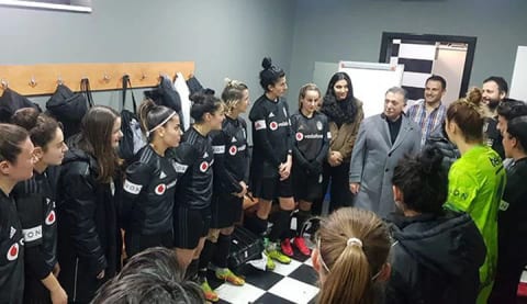 Başkan Çebi, Kadın Futbol Takımı ile buluştu