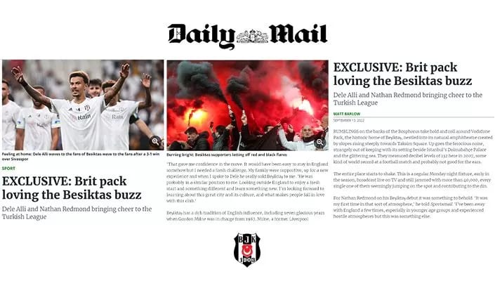 Beşiktaş Ada basınında! Beşiktaş taraftarına bayıldılar!