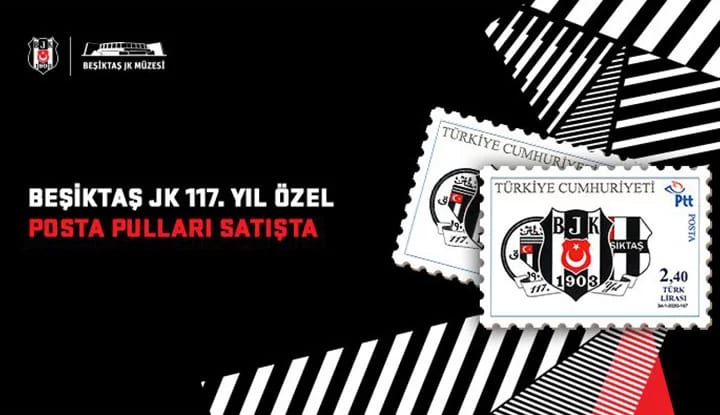 Beşiktaş'ın 117. kuruluş yıl dönümüne özel posta pulları satışa çıktı