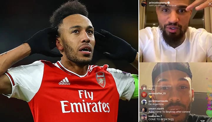 Boateng ve Aubameyang'ın canlı yayınında flaş sözler! Aubameyang'dan itiraf...