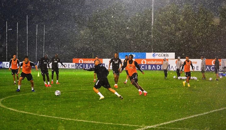 Beşiktaş antrenmanında dikkat çeken detay!