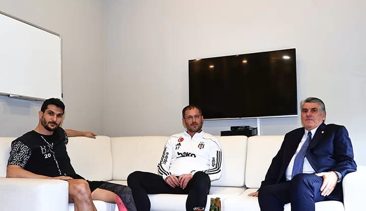 Beşiktaş Başkanı Serdal Adalı, Serdar Topraktepe ve Necip Uysal'la buluştu