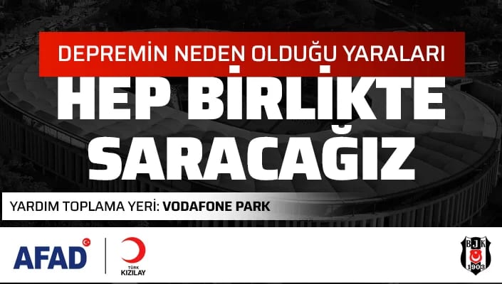 Beşiktaş ihtiyaç listesini yayınladı! İşte o yardım listesi!