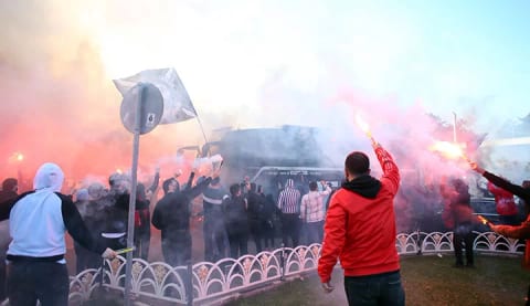 Beşiktaş'a Nevzat Demir Tesisleri'nden coşkulu uğurlama! İşte o görüntüler...