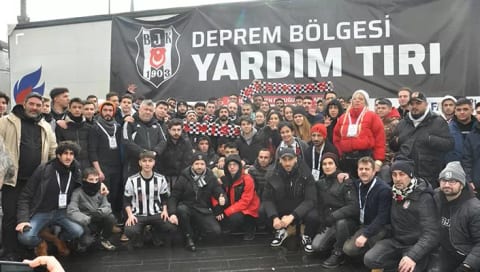 Beşiktaş'ın üçüncü yardım tırı yola çıktı!
