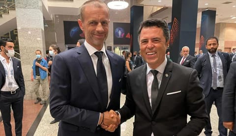 UEFA Başkanı Aleksander Ceferin ile Kemal Erdoğan görüştü!