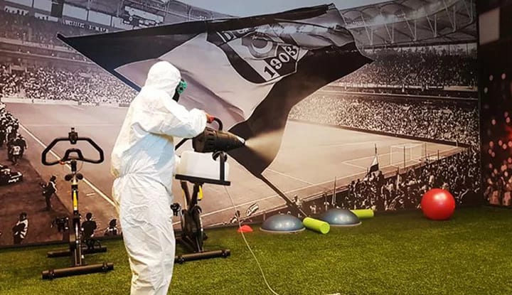 Vodafone Park’ta dezenfekte çalışması yapıldı