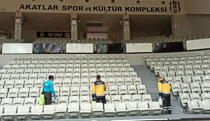Beşiktaş'ta dezenfekte çalışmaları sürüyor