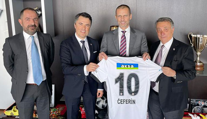 Ahmet Nur Çebi'den UEFA Başkanı Aleksander Čeferin’e ziyaret