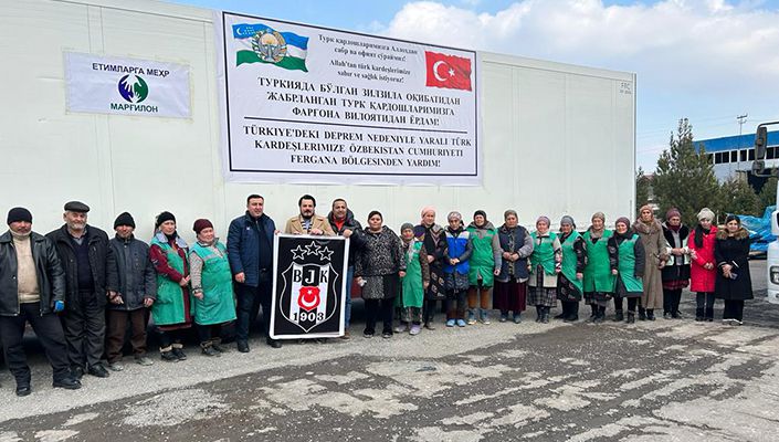 Özbekistanlı Beşiktaşlılardan depremzedelere yardım!