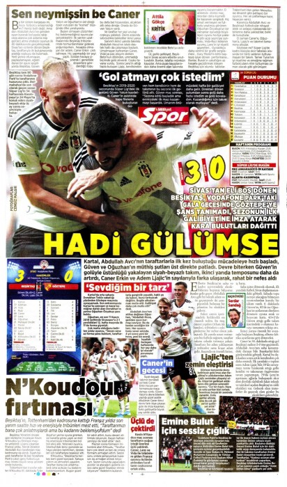 Beşiktaş'ın Göztepe galibiyeti gazete manşetlerine böyle yansıdı!