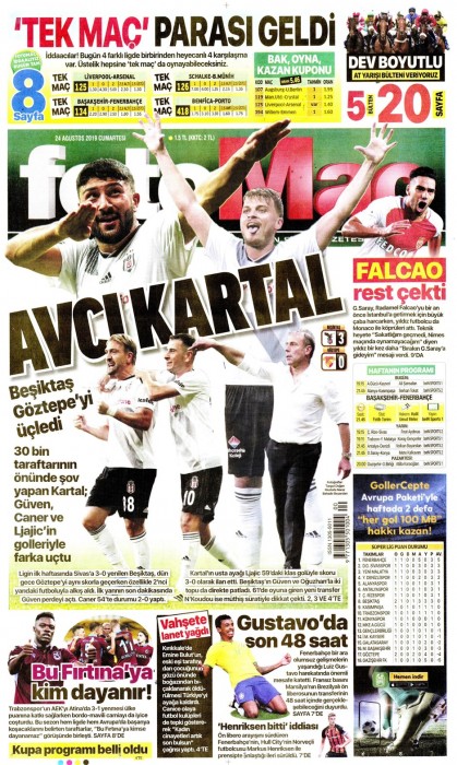 Beşiktaş'ın Göztepe galibiyeti gazete manşetlerine böyle yansıdı!