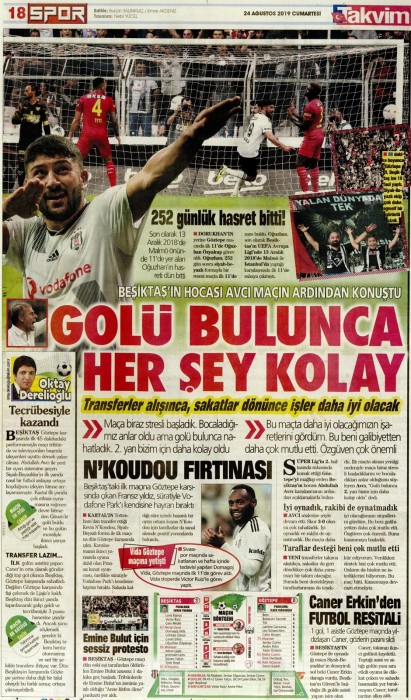 Beşiktaş'ın Göztepe galibiyeti gazete manşetlerine böyle yansıdı!