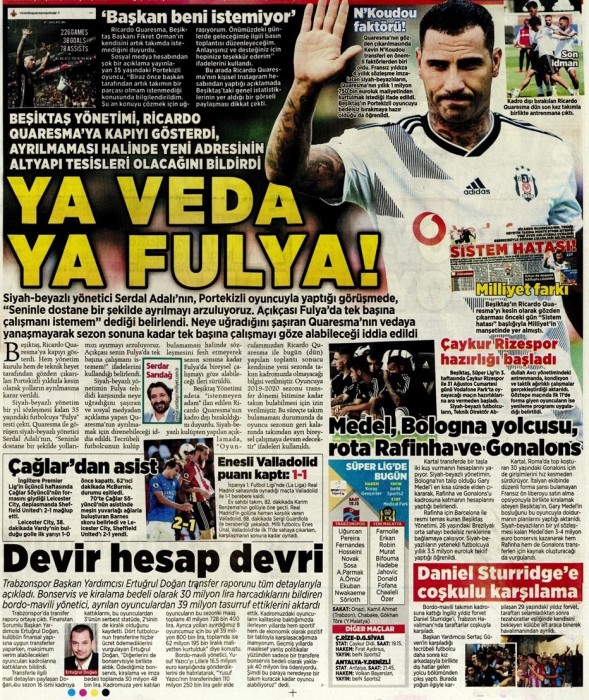 Gazetelerde günün Beşiktaş manşetleri! (25.08.2019)