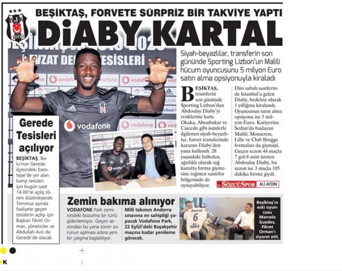 Transfer döneminin ardından gazetelerde Beşiktaş manşetleri (03.09.2019)
