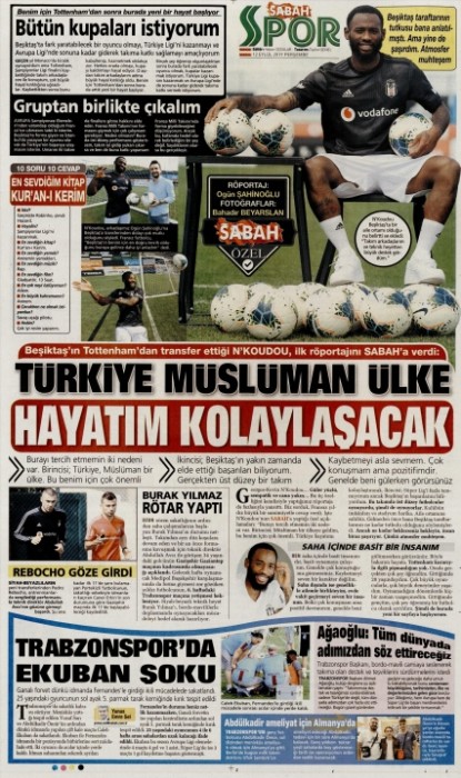 Gazetelerde günün Beşiktaş manşetleri! (12.09.2019)