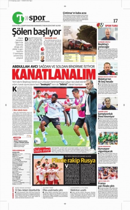 Gazetelerde günün Beşiktaş manşetleri! (12.09.2019)