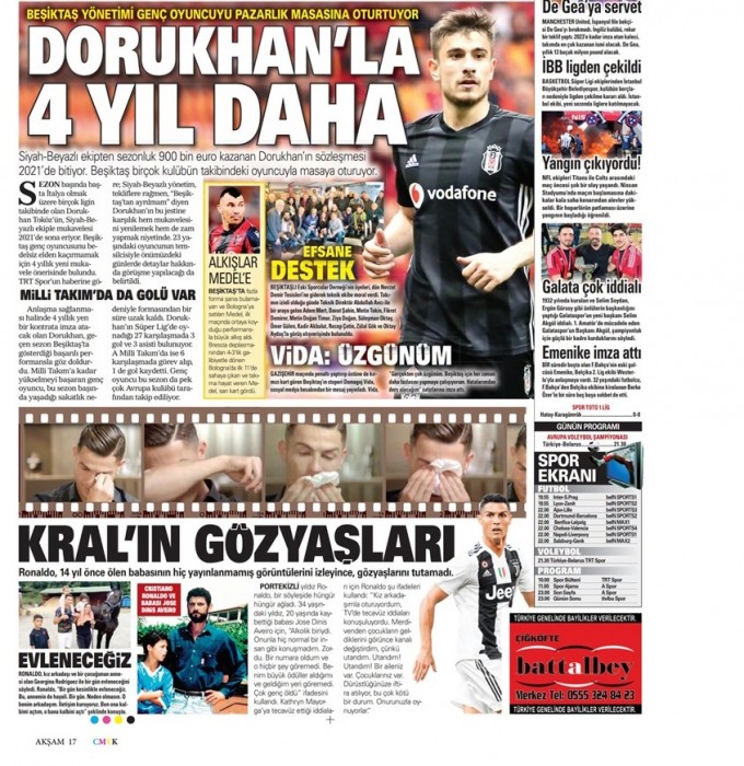 Gazetelerde günün Beşiktaş manşetleri! (17.09.2019)