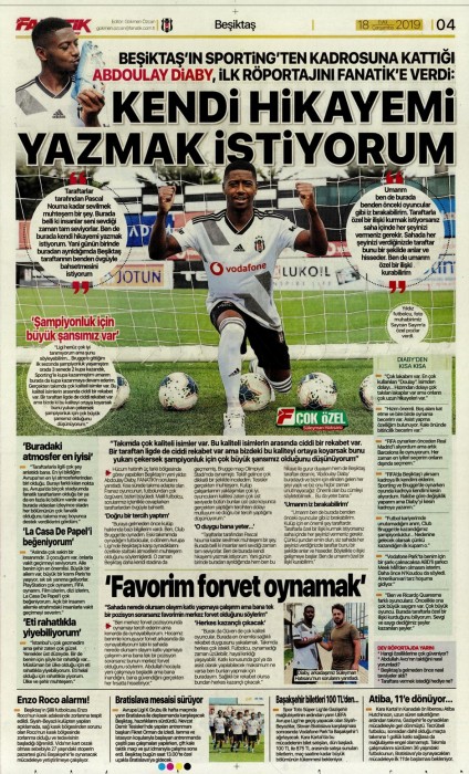 Gazetelerde günün Beşiktaş manşetleri! (18.09.2019)