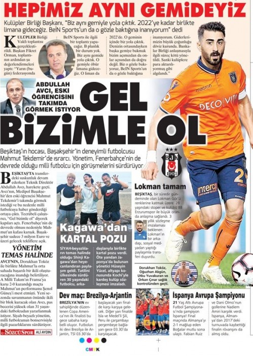 Gazetelerde günün Beşiktaş manşetleri! (02.07.2019)