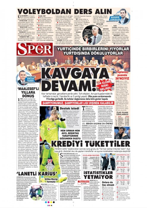 Gazetelerde günün Beşiktaş manşetleri! (21.09.2019)