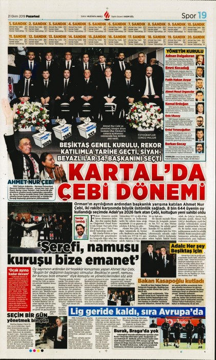 Gazetelerde Ahmet Nur Çebi manşetleri!