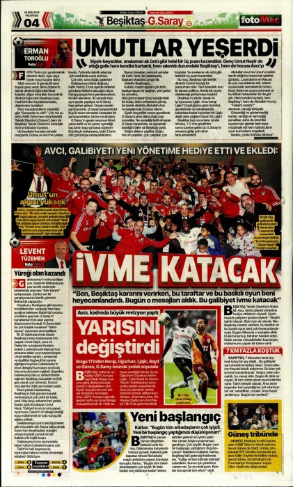 Beşiktaş'ın derbi galibiyetinin ardından gazete manşetleri!